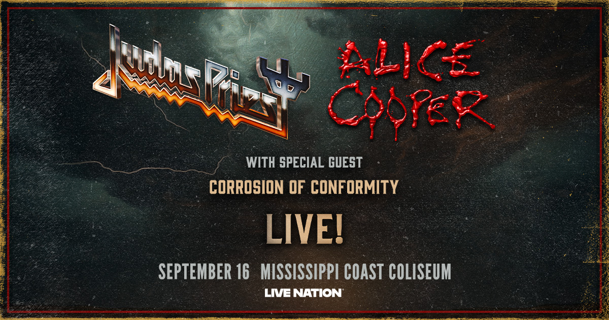 Static_FacebookPR_1200x630_AliceCooper_JudasPriest_2025_Regional_MississippiCoastColiseum_0916